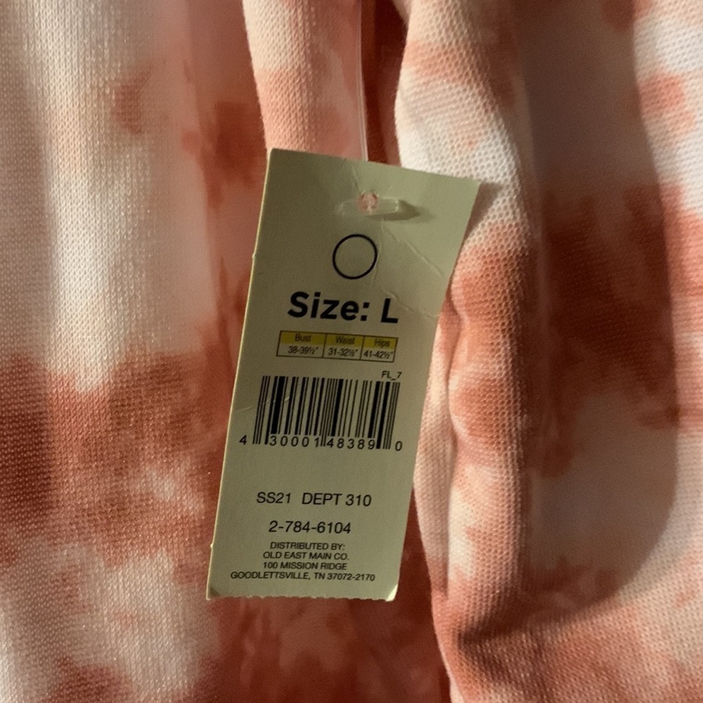 Tie Dye Hoodie.Bobbie Brooks. NWT  Pink and white Machine wash tumble dry. - Picture 3 of 4